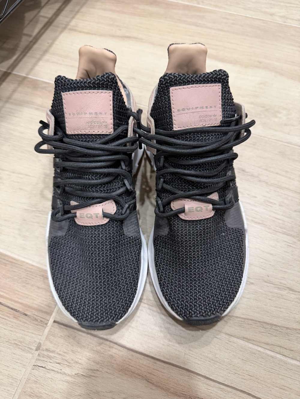 adidas Women’s EQT Knit Sneakers - Black and Blush